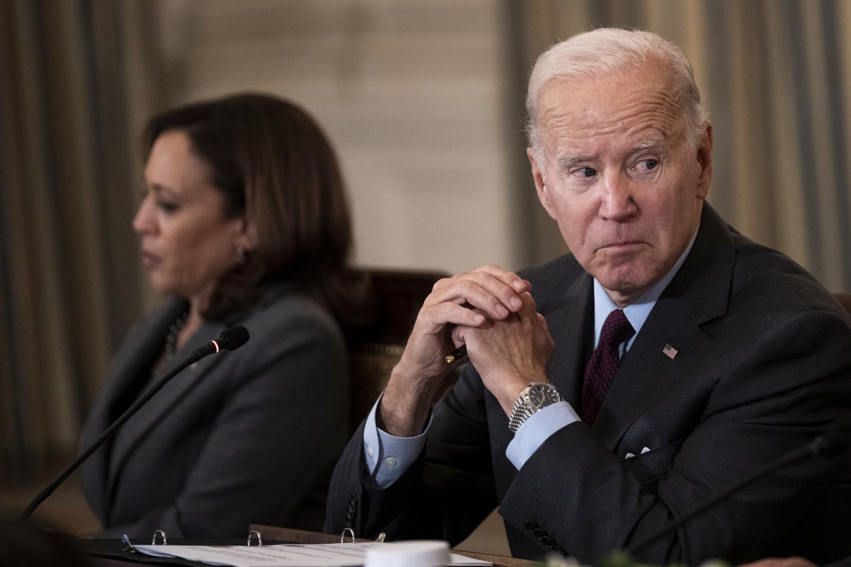Vice President Kamala Harris and President Joe Biden at the White House on Oct. 4, 2022.