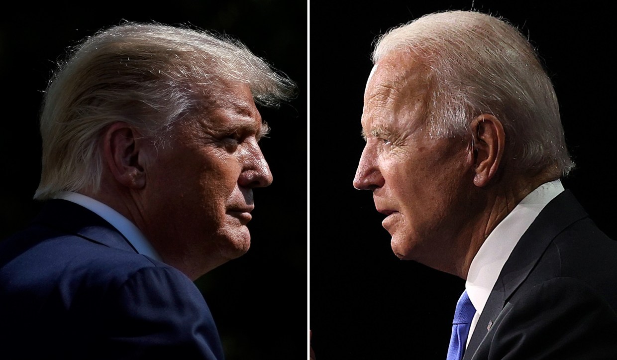 Former President Donald Trump and President Joe Biden.