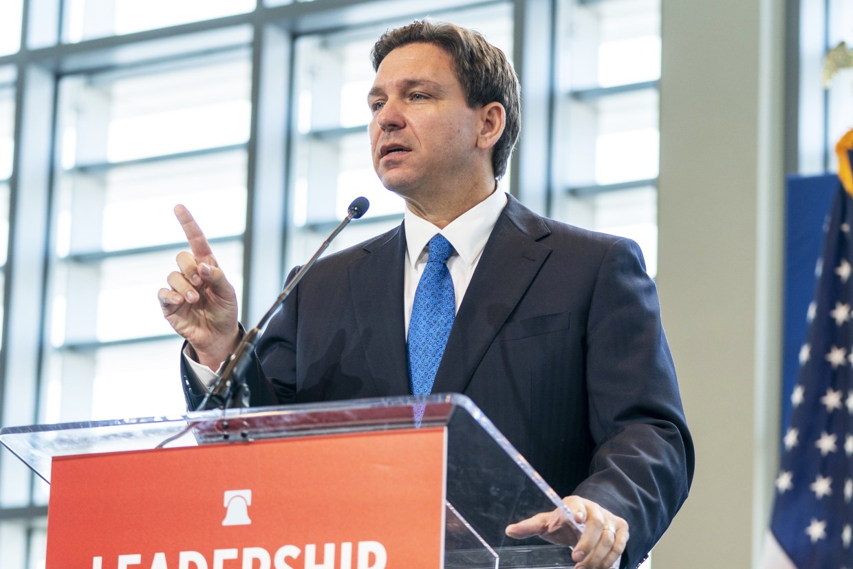 Gov. Ron DeSantis speaks in Oxon Hill, Md