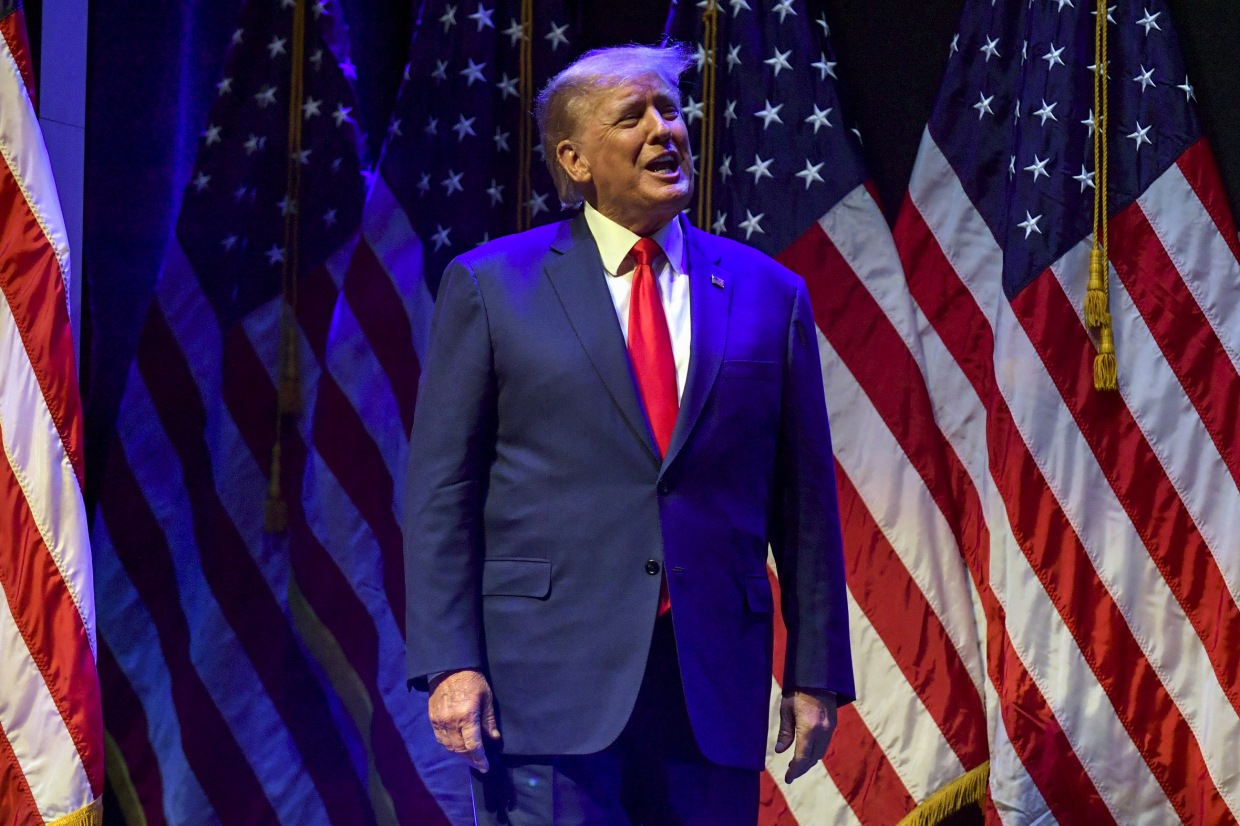 Former President Donald Trump in Davenport, Iowa, on March 13, 2023.