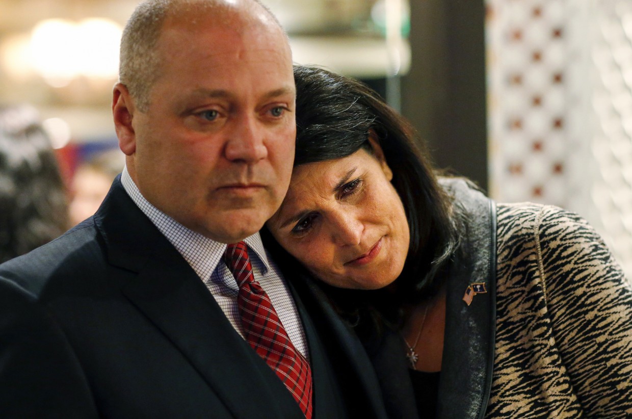 South Carolina Gov. Nikki Haley and her husband Michael Haley in Columbia, S.C., on Oct. 4, 2014.