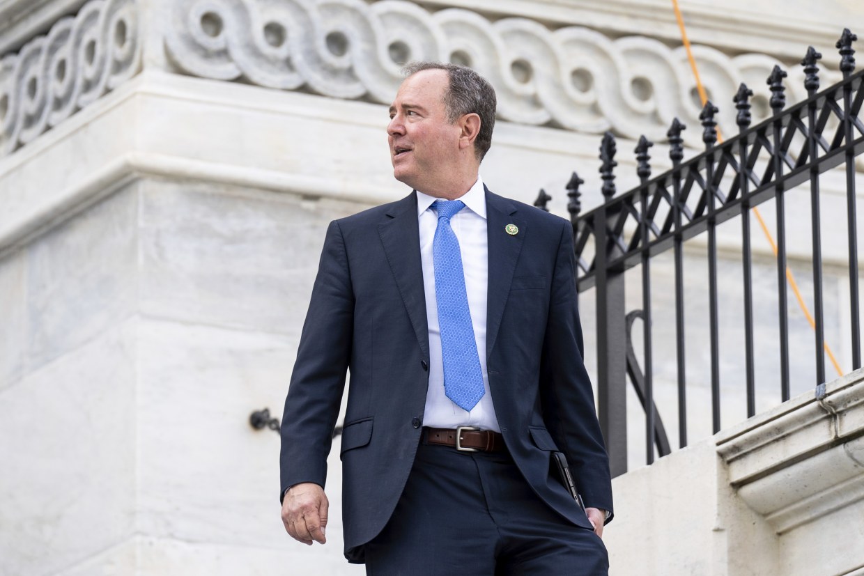 Rep. Adam Schiff, D-Calif., at the Capitol on April 27, 2023.