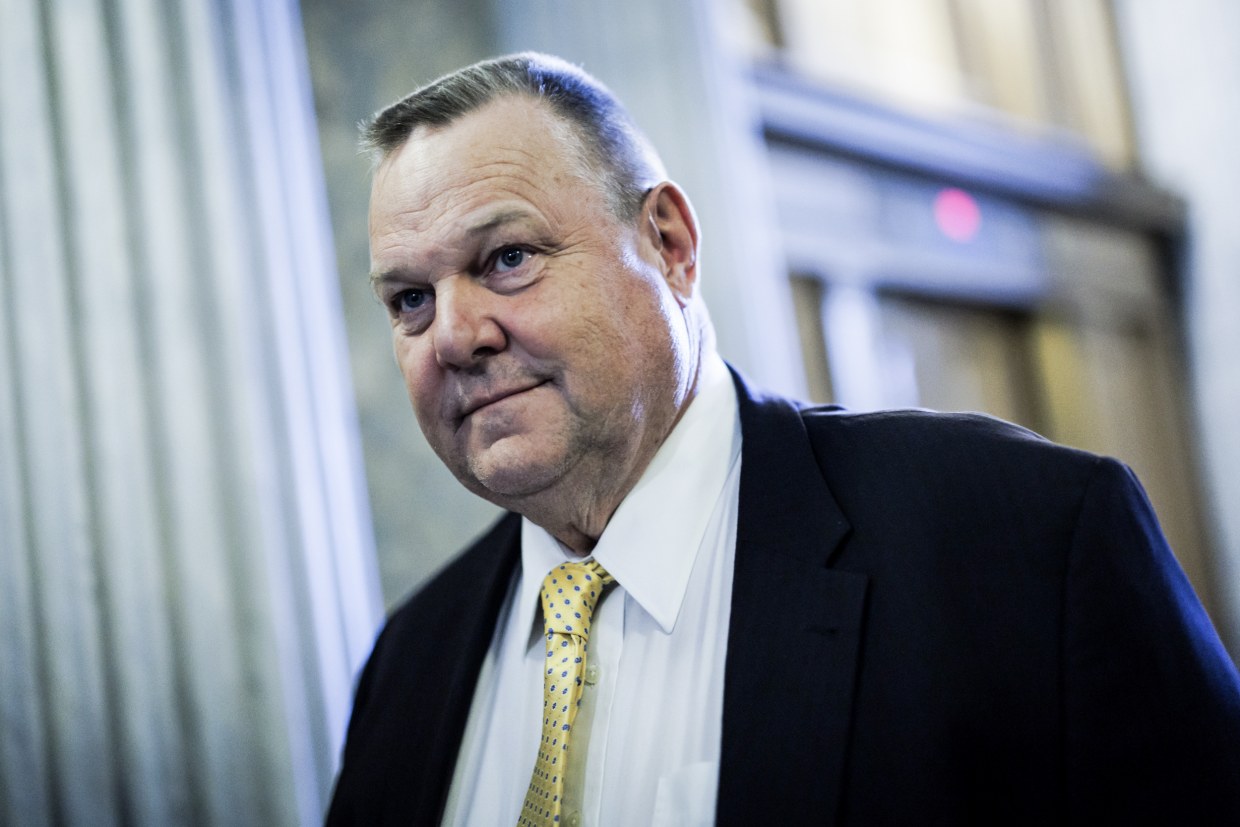 Senator Jon Tester at the U.S. Capitol in Washington, DC. on June 1, 2023.