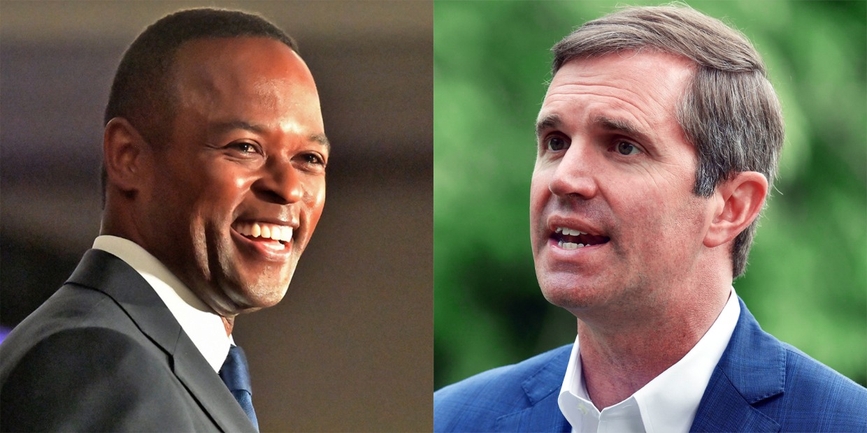 Daniel Cameron and Andy Beshear.