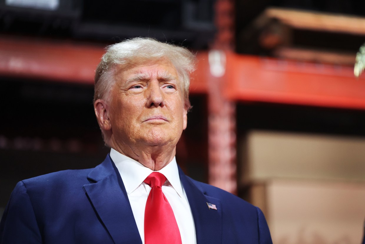 Former President Donald Trump Speaks In Clinton, Michigan