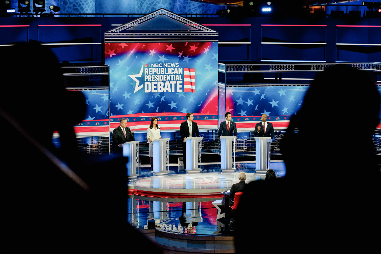 NBC News hosts the third Republican presidential primary debate in Miami, Fla. on Nov. 8, 2023.