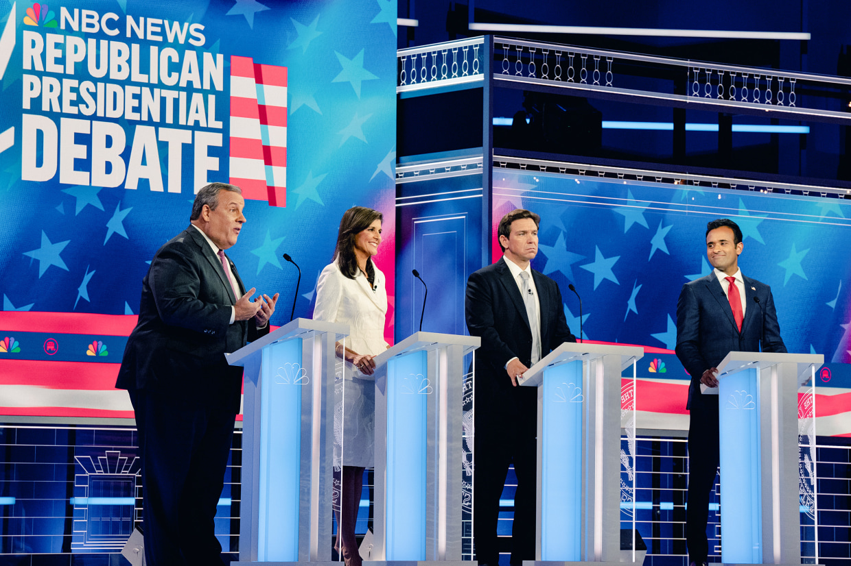 Image: NBC News hosts the third Republican presidential primary debate