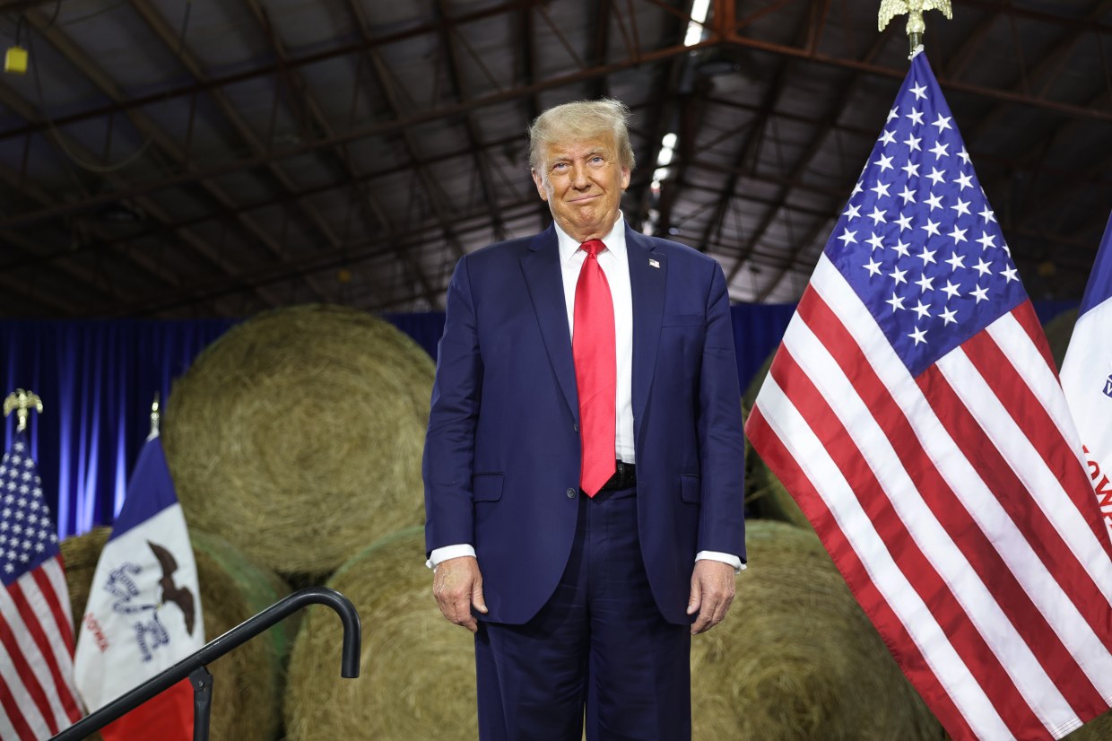 GOP Presidential Candidate Donald Trump Campaigns In Des Moines Area