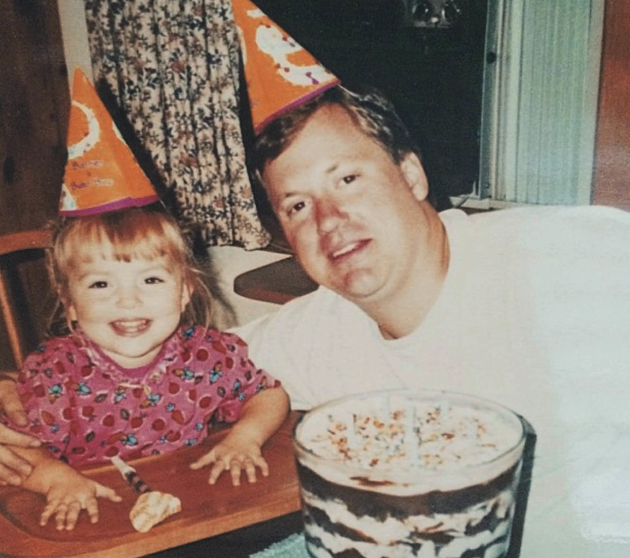 Amy Rose Perry with her father