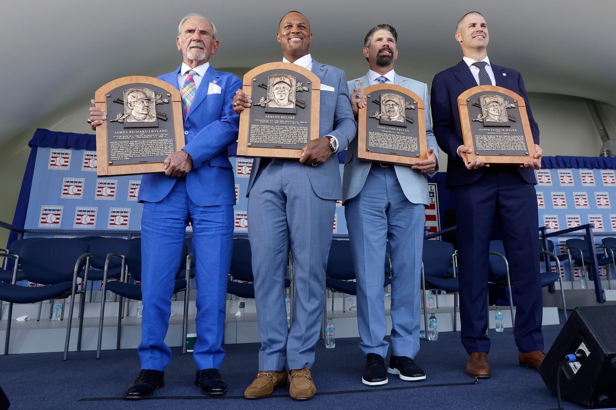 Beltré, Helton, Mauer and Leyland inducted into the Baseball Hall of Fame