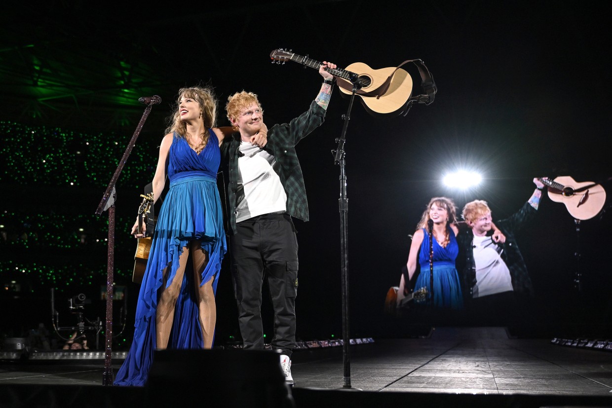 Ed Sheeran Joins Taylor Swift at Wembley Stadium