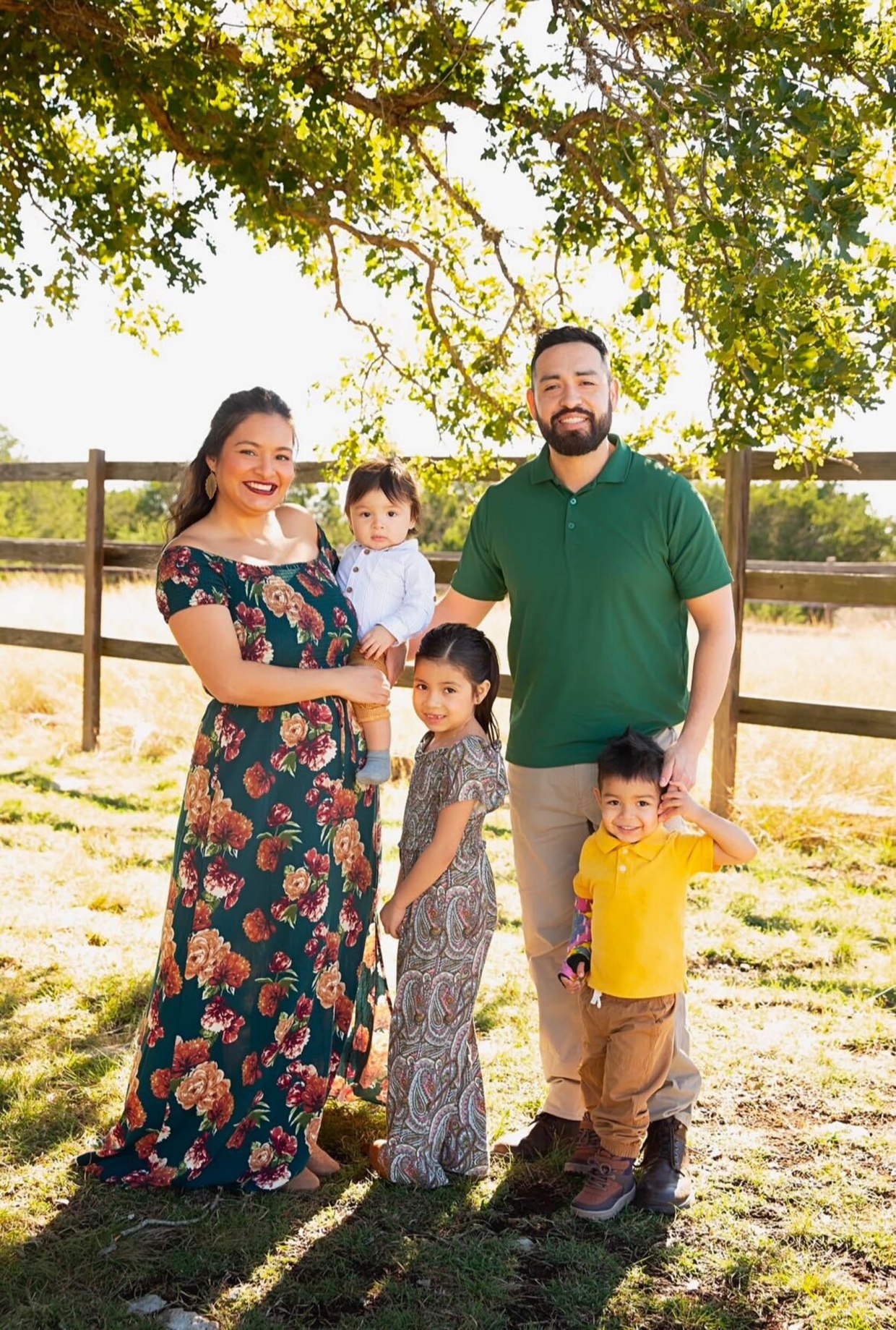 The Ledesmas with their three children.