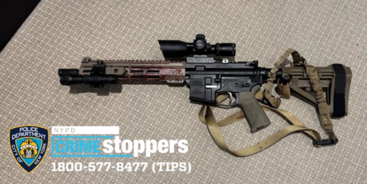 The NYPD released photos of the guns in Shane Tamura's possession at the time of the shooting, including the assault rifle he used.