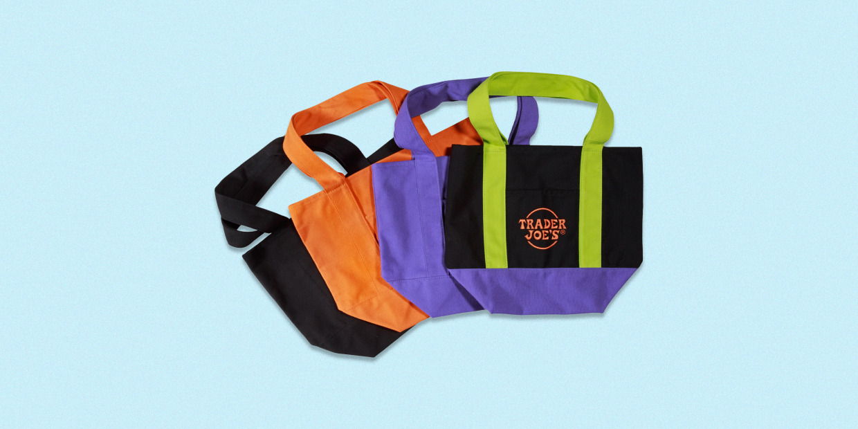 Trader Joe's ミニキャンバストートバッグ ハロウィン限定デザイン 2025年10月】トレジョ ハロウィン トートバッグを発売初日に