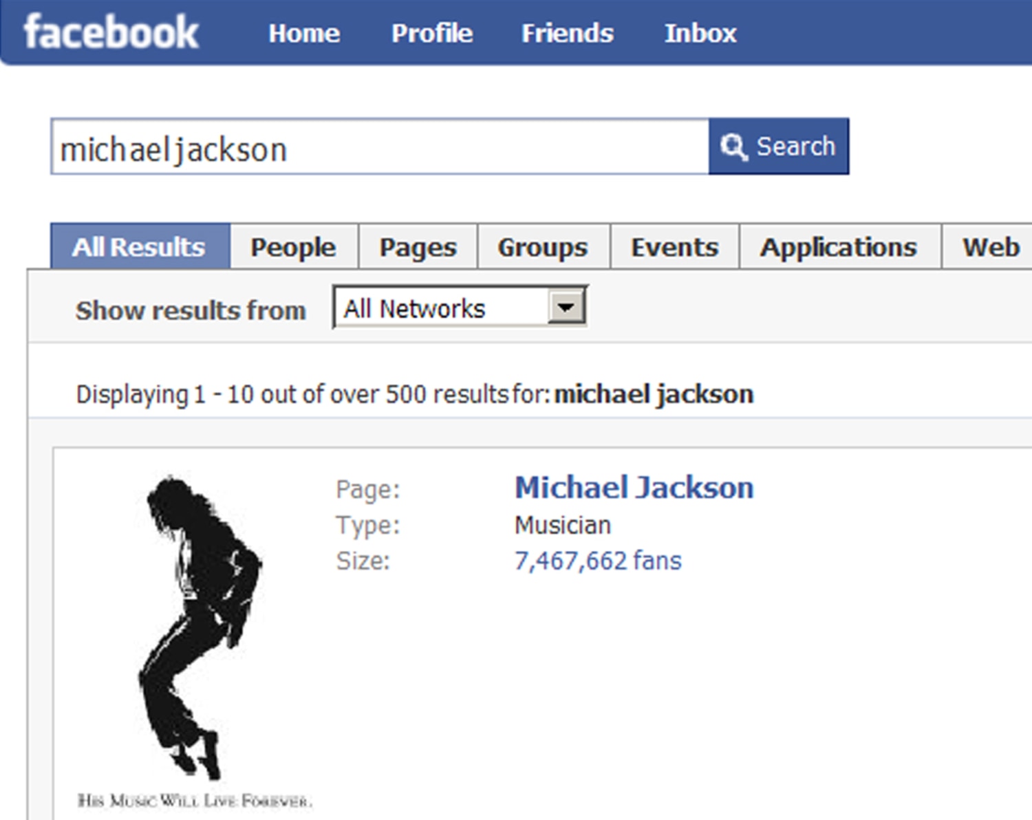 Michael Jackson, King of Facebook, image size:1500x1192