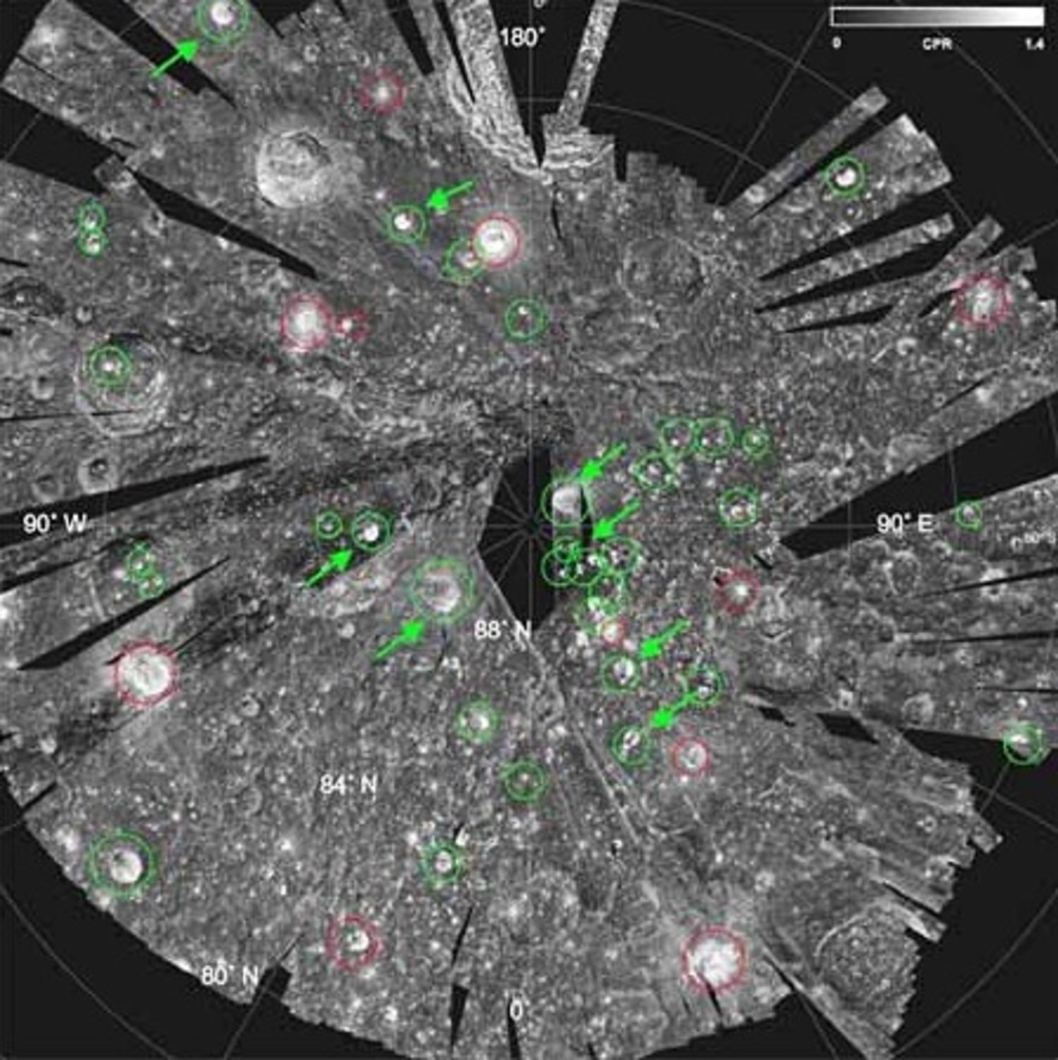 Tons of water ice found on moon's north pole