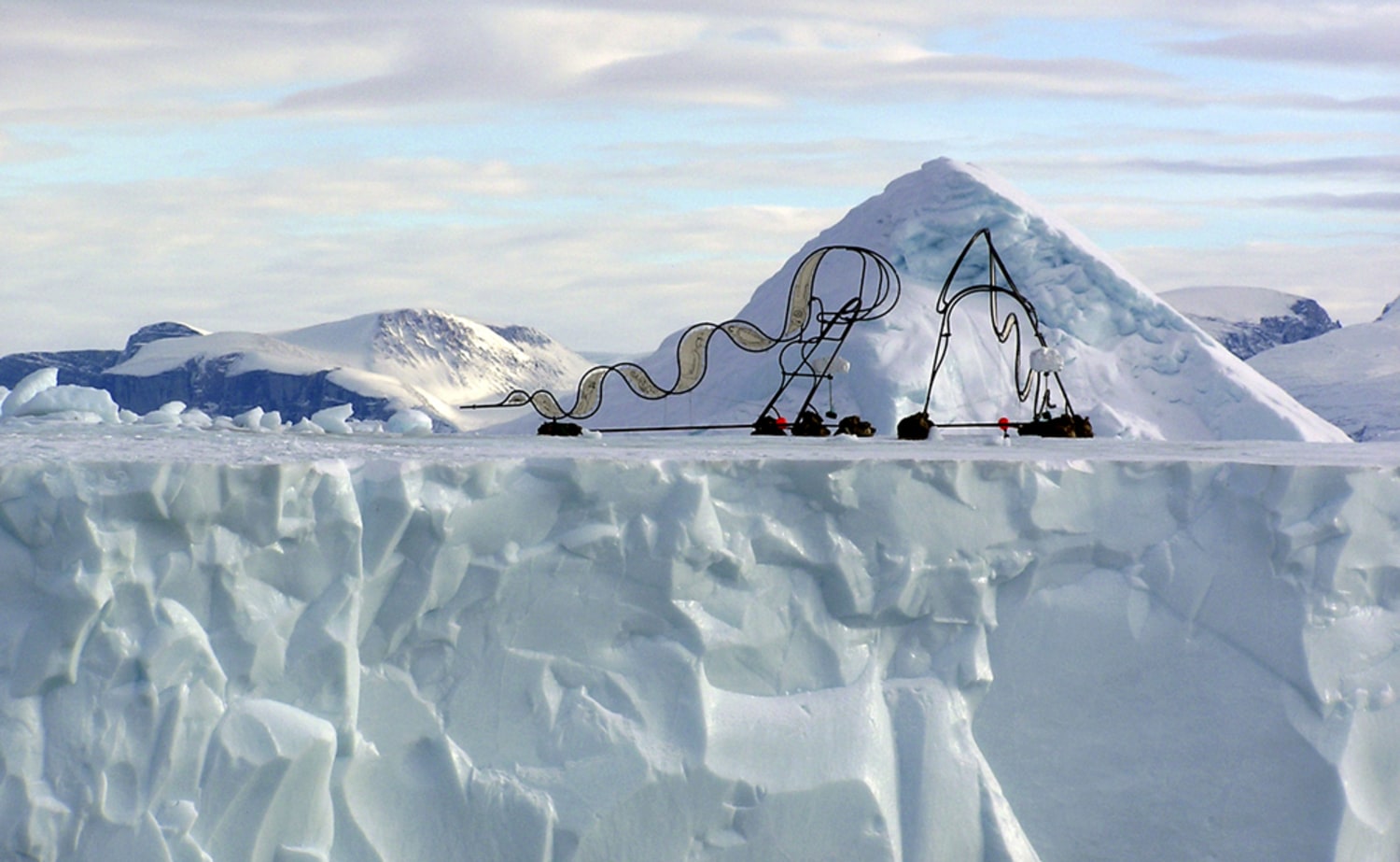 Iceberg art makes climate statement