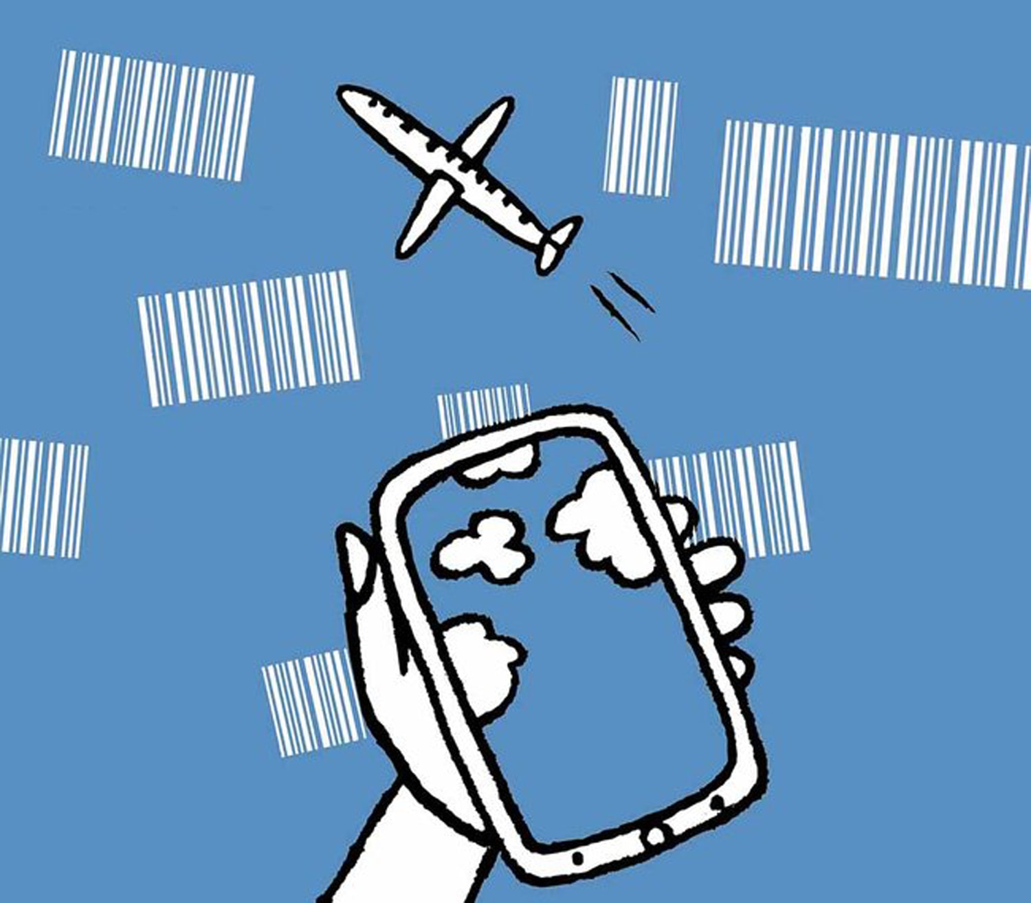 A boarding pass on your screen