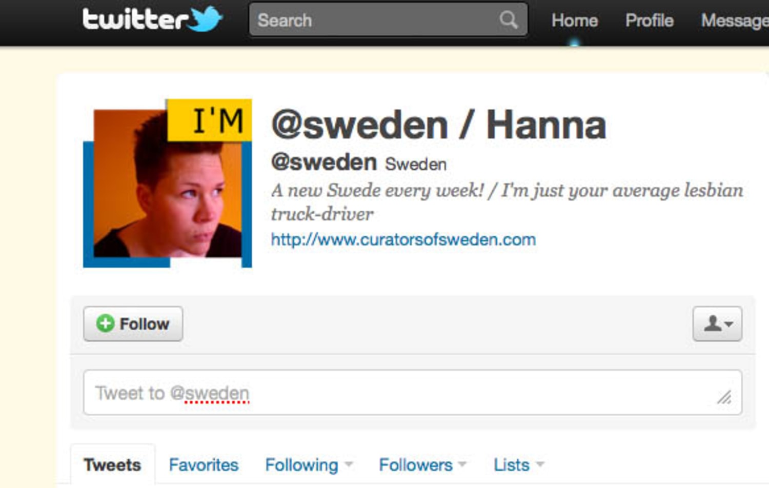 Priests, farmers, lesbian truckers tweet for Sweden