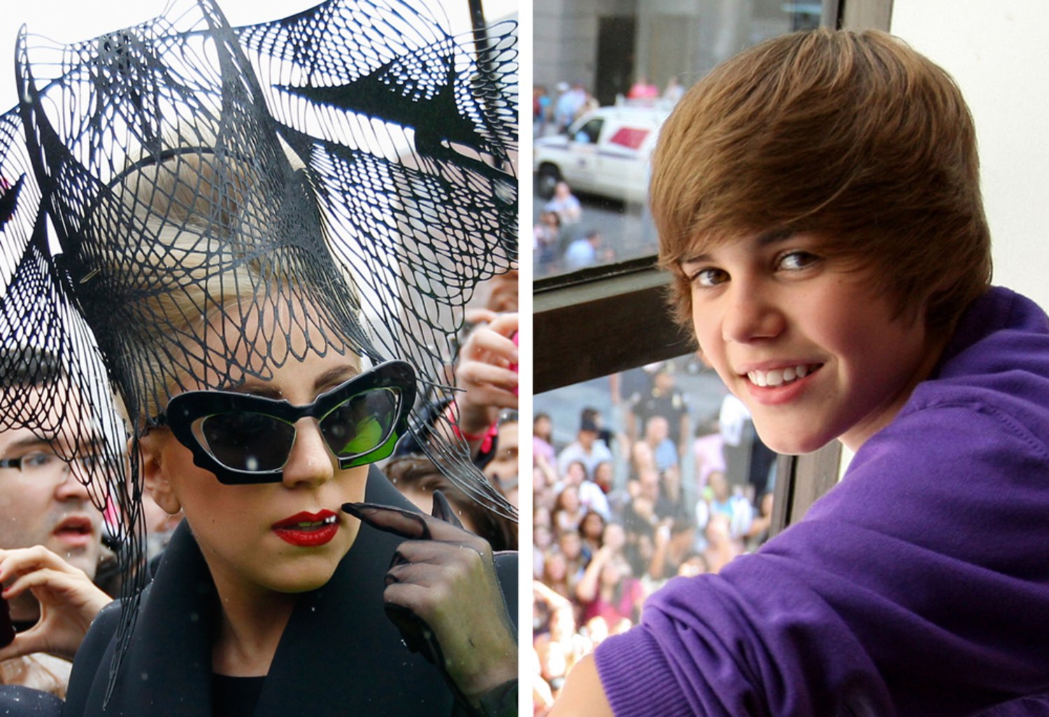 Lady Gaga umarmt Justin Bieber