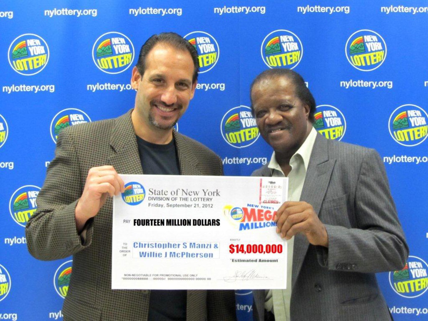 After 25 years of trying, two friends win $14 million jackpot