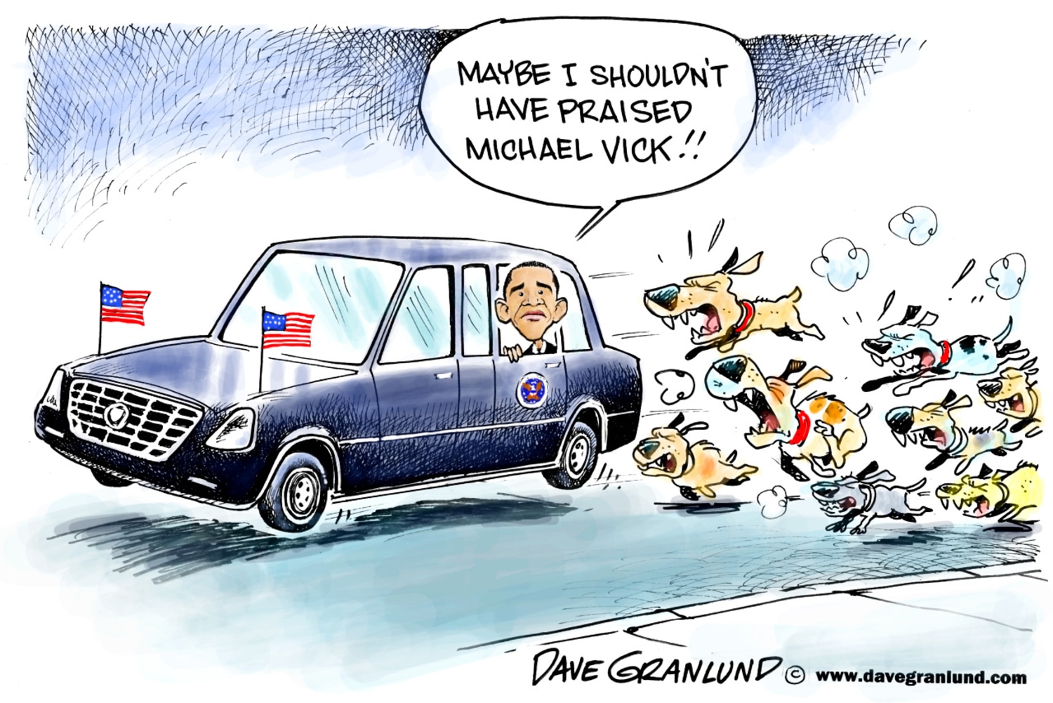 Vick's Dog Fighting - The Best Political Cartoons of the Year