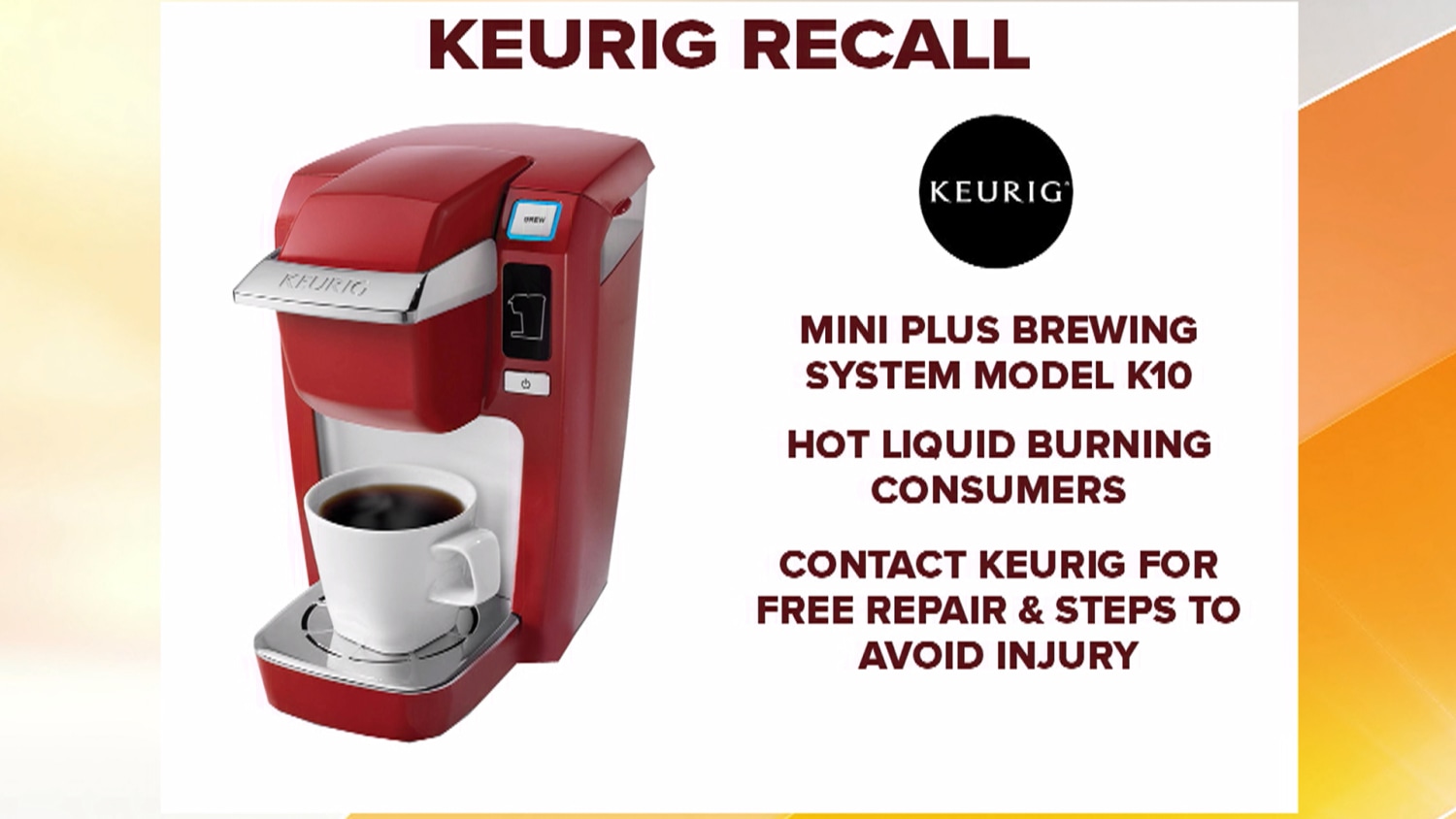 6 million Keurig coffee machines recalled