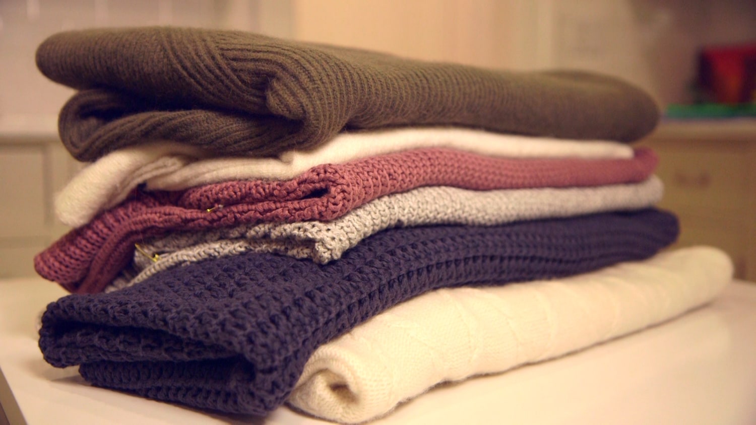 How to fold chunky sweaters so they take up less space