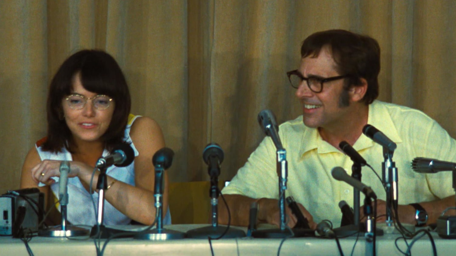 See Emma Stone, Steve Carell's 'Battle of the Sexes' Tennis Bout