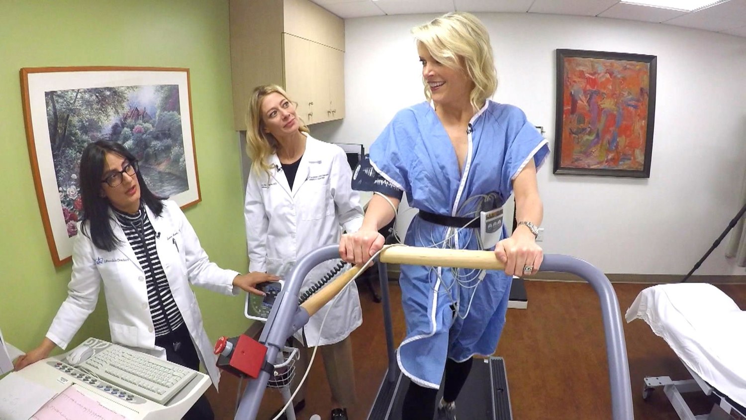 Megyn Kelly takes a stress test to measure her heart health