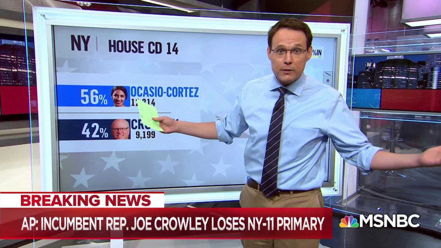 Seismic political upset as Ocasio Cortez defeats Crowley in NYC