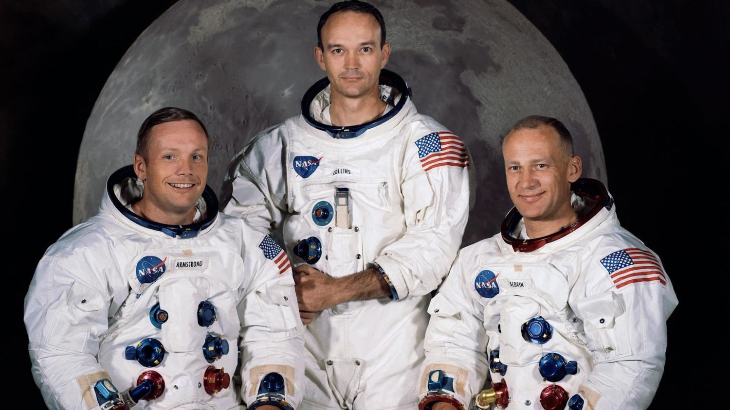 APOLLO 11 MOON LANDING ~ Postcard of Crew ~ Armstrong Aldrin Collins 
