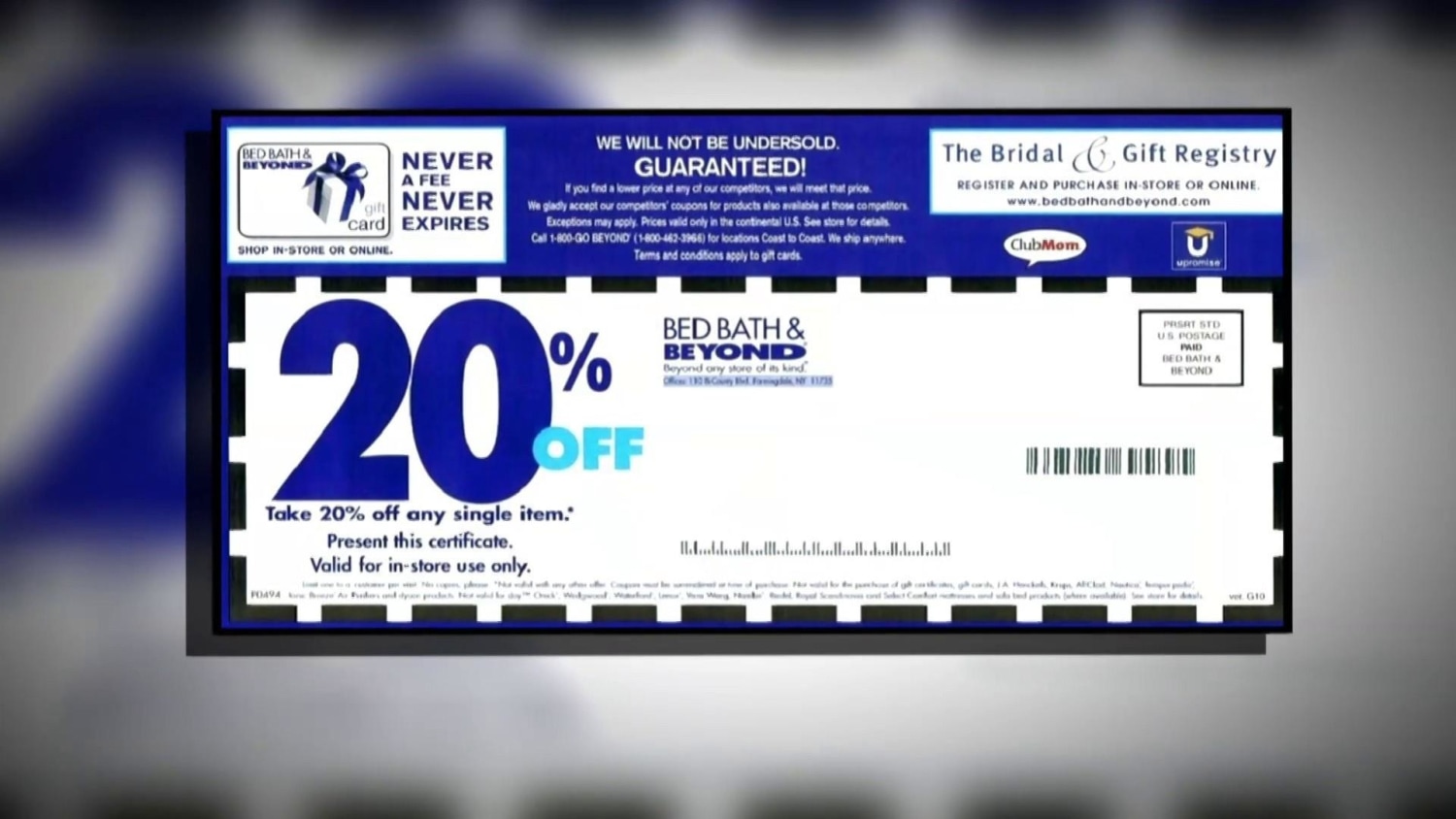 Bed bath and outlet beyond coupon exclusions