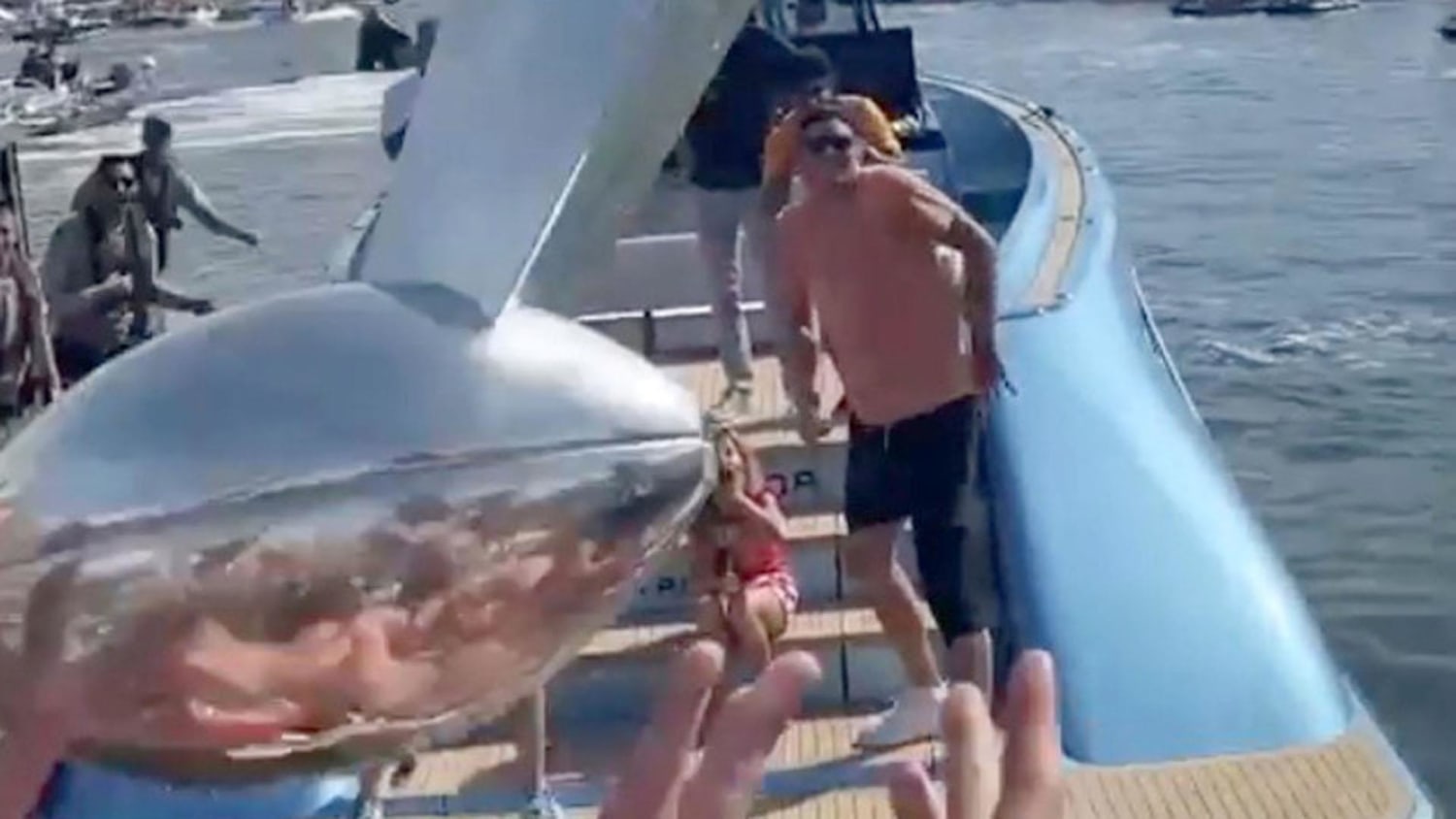 Tom Brady Tosses Trophy During Buccaneers Boat Parade