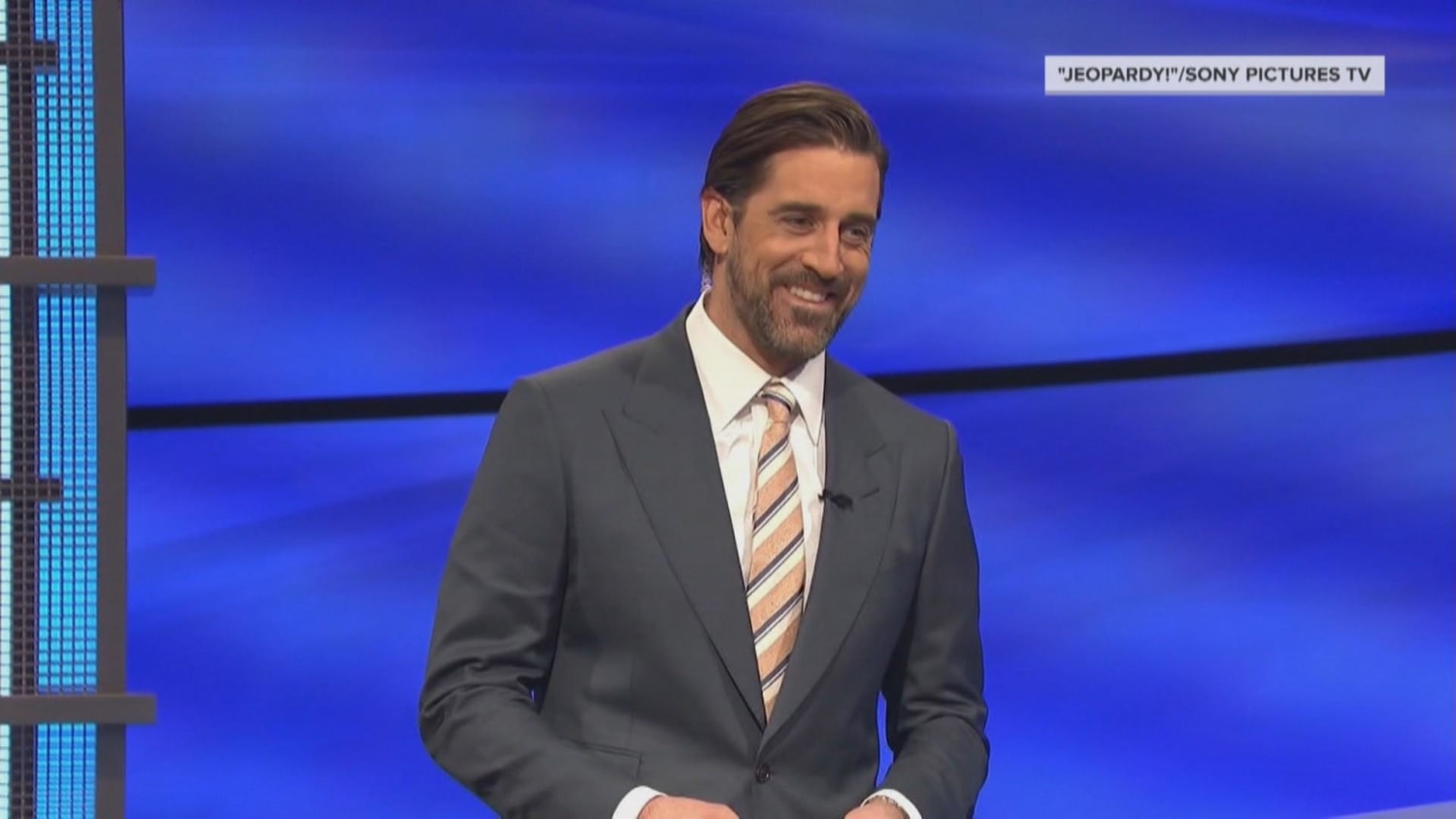 images Aaron Rodgers Jeopardy Podium Picture nfl quarterback aaron rodgers caught off guard in jeopardy final round