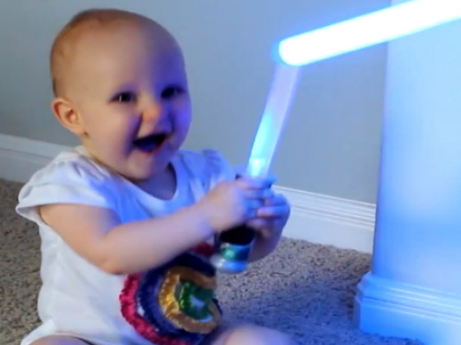 Baby top lightsaber toy