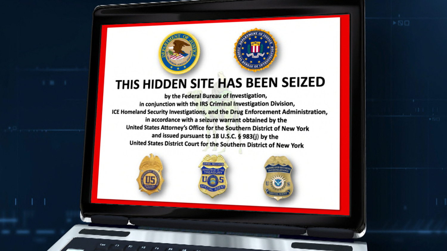 FBI shuts down largest illegal drug website