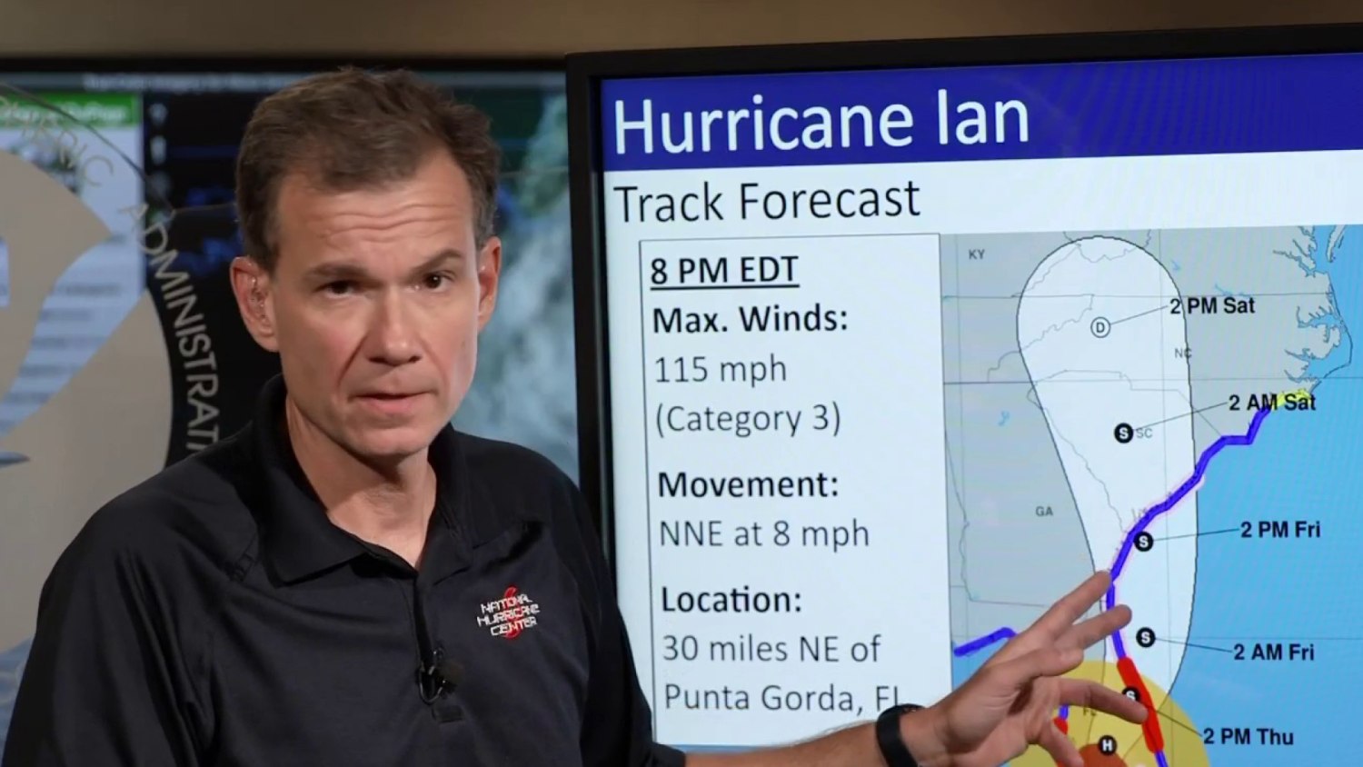 Satellite video shows lightning in Hurricane Ian eyewall as it approaches  Florida