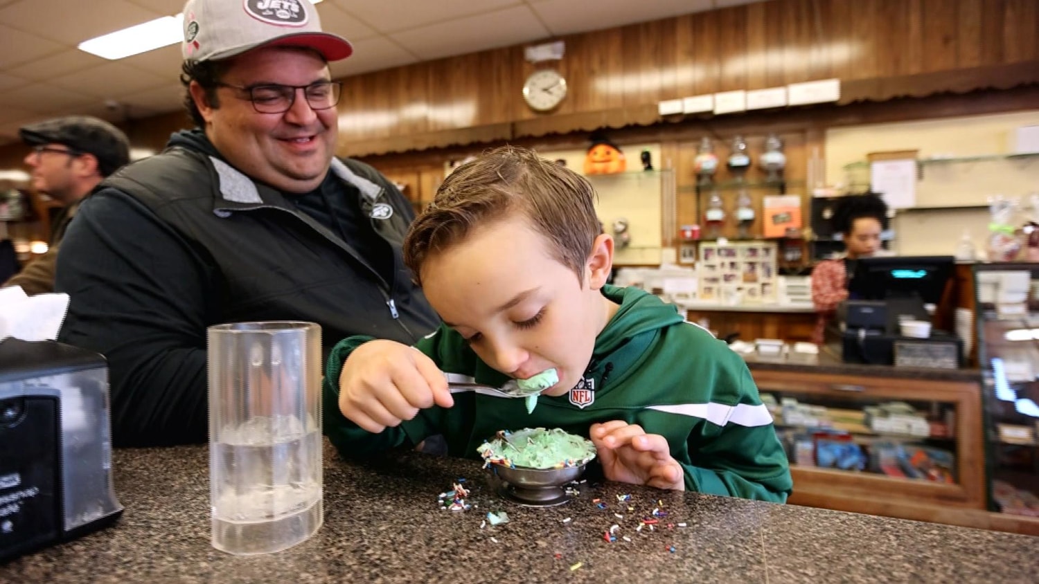 The New York Jets might be on bye this week, but we hope Johnny's still  getting his ice cream. 