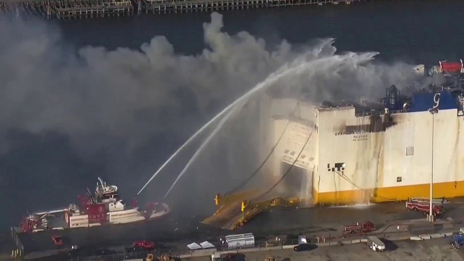 Port Newark cargo ship fire: Mourners gather for funeral of fallen  firefighter Augusto Acabou - ABC7 New York