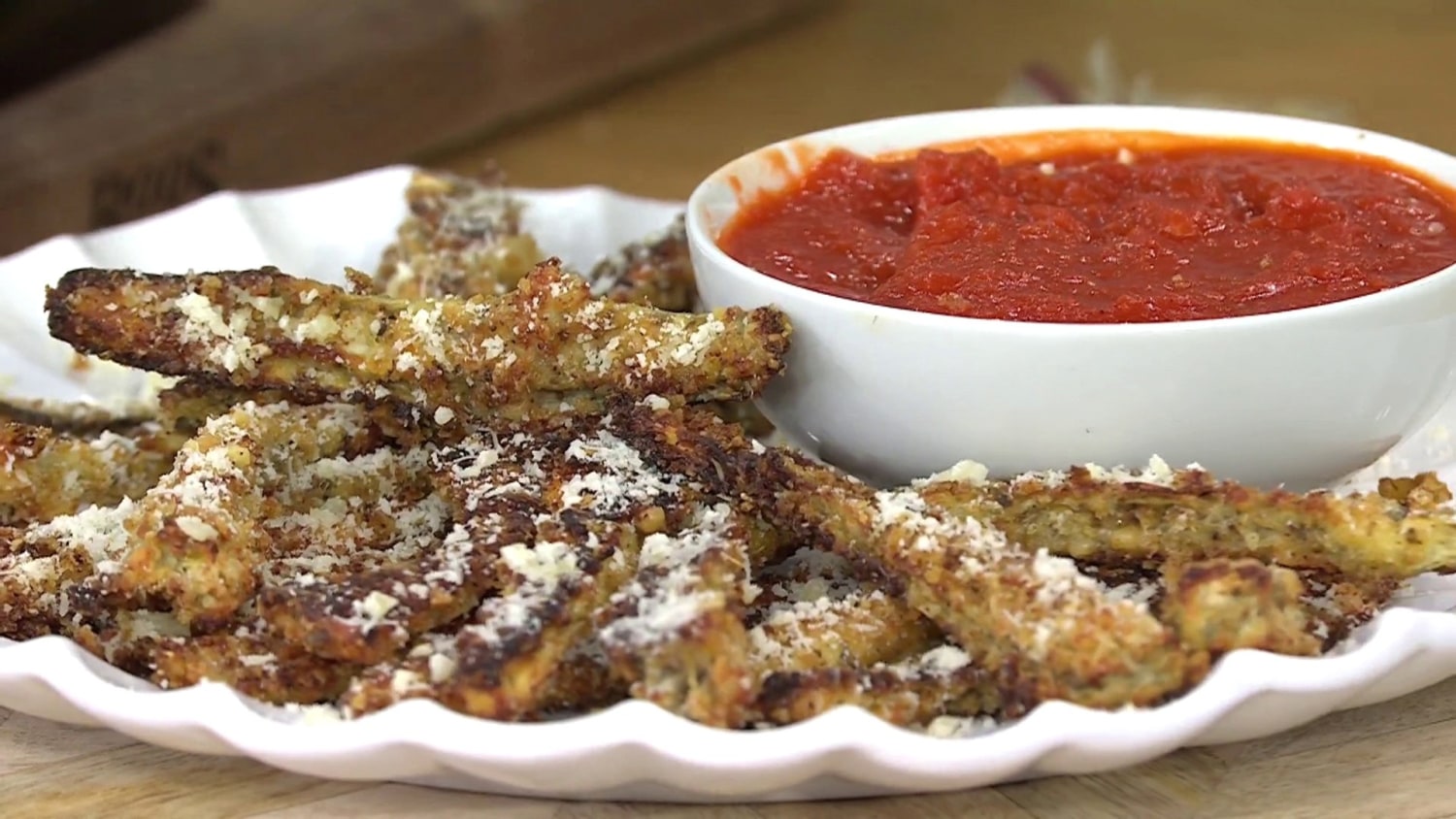 Eggplant Fries with the Weston French Fry Cutter & Vegetable Dicer