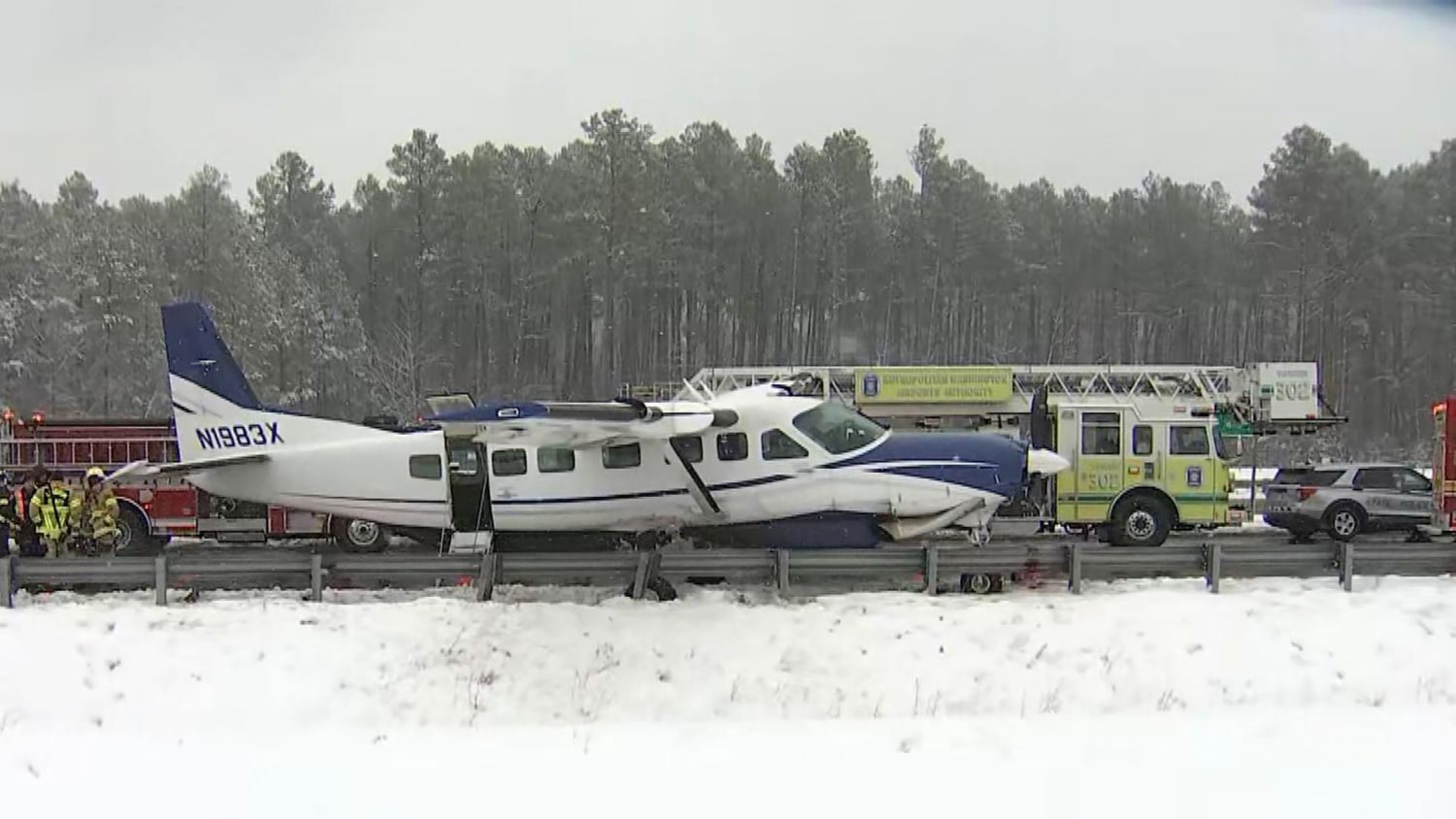 Small plane makes emergency landing on Virginia highway