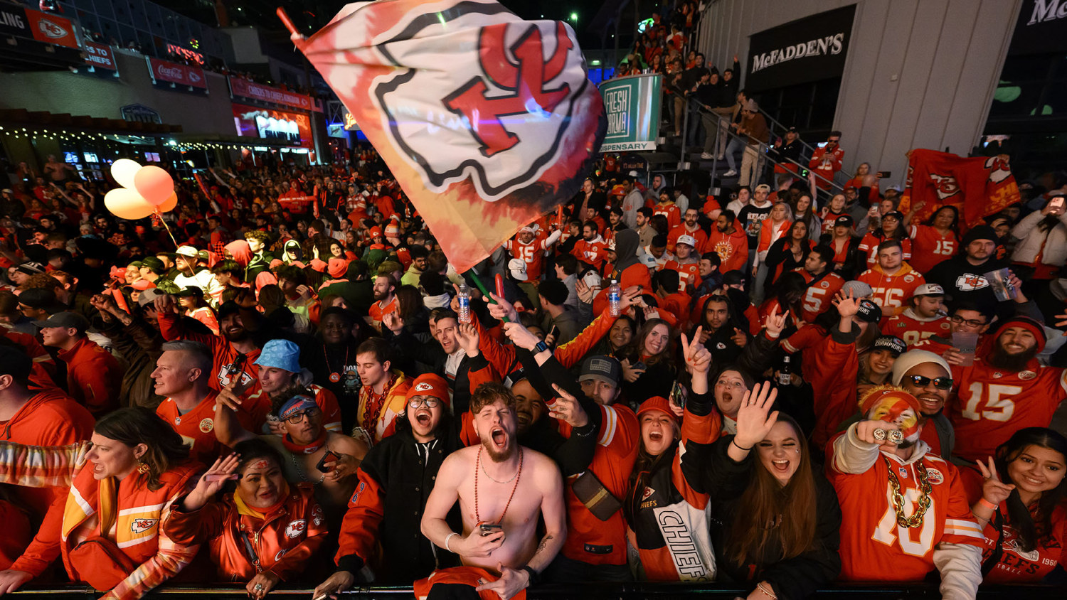 Chiefs fans celebrate Super Bowl 2024 victory