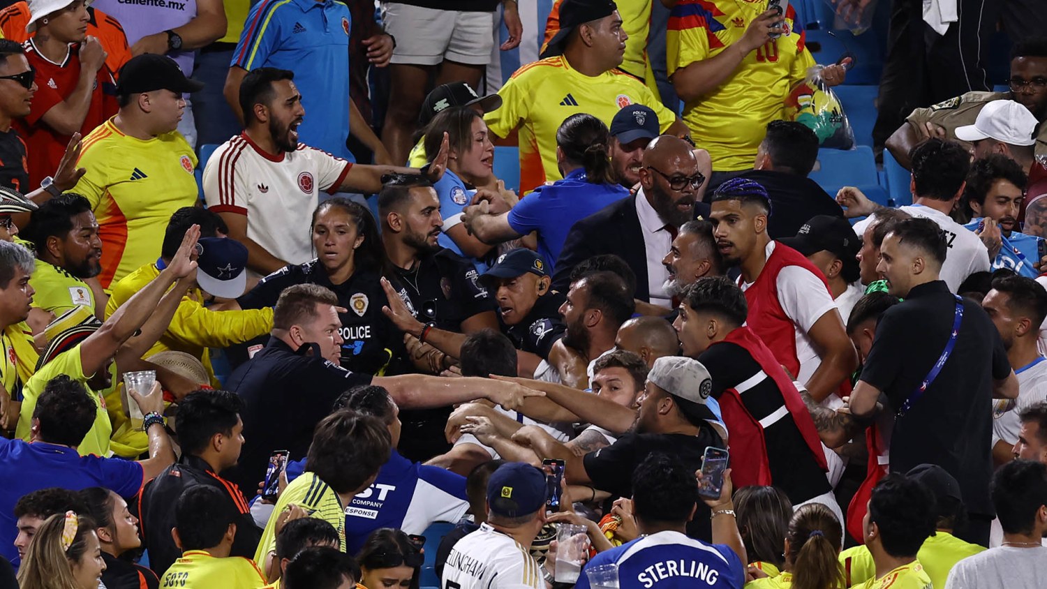 Video shows Uruguayan soccer stars brawl with Colombia fans at Copa América  semifinal