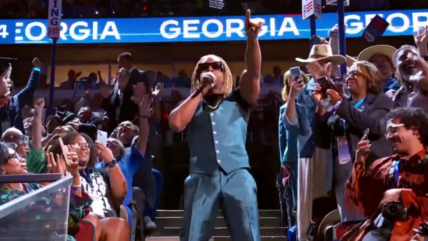 Lil Jon fires up Georgia delegation during DNC's musical roll call