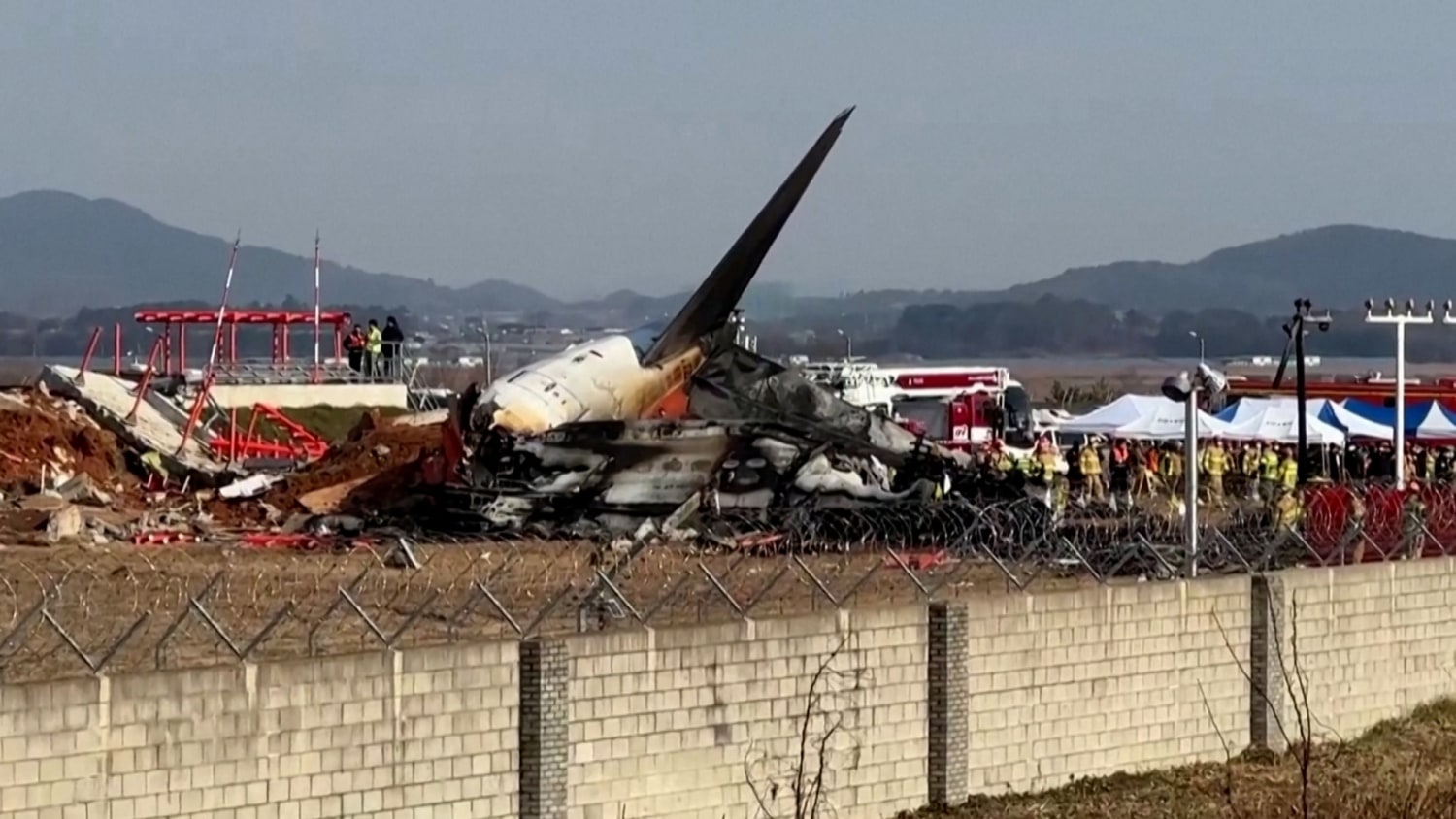 Several people dead after plane crashes at South Korean airport