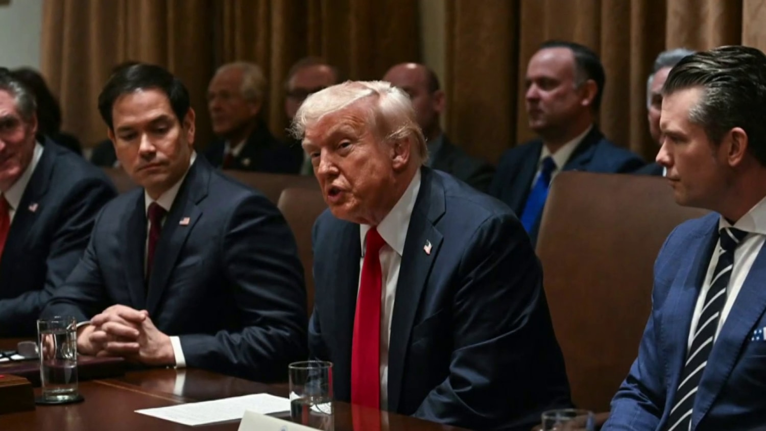 Trump defends Musk at first Cabinet meeting