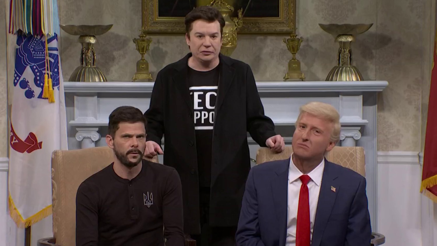 SNL' re-creates Trump-Zelenskyy clash, with appearance by Mike Myers as Musk