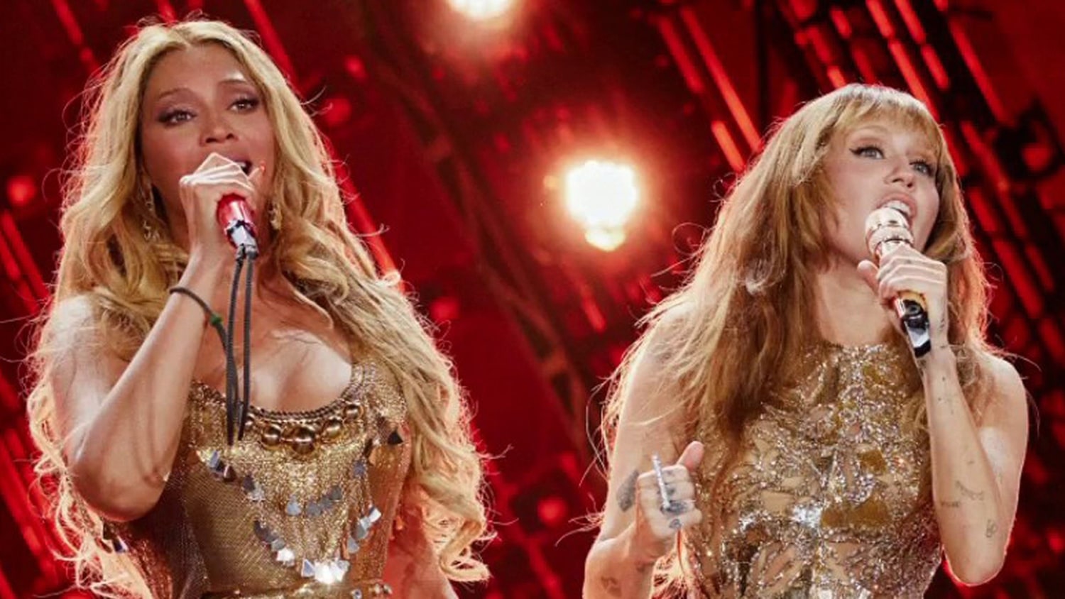 Beyoncé and Miley Cyrus Perform Hit Song ‘II Most Wanted’, image size:1500x844