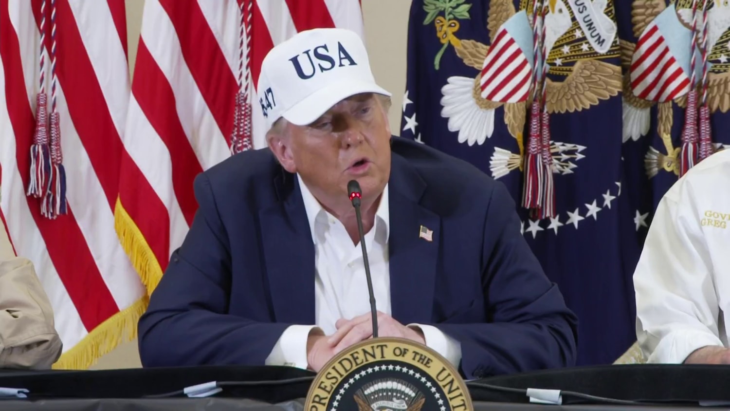 Trump rebukes Texas reporter for question on timing of flood alerts